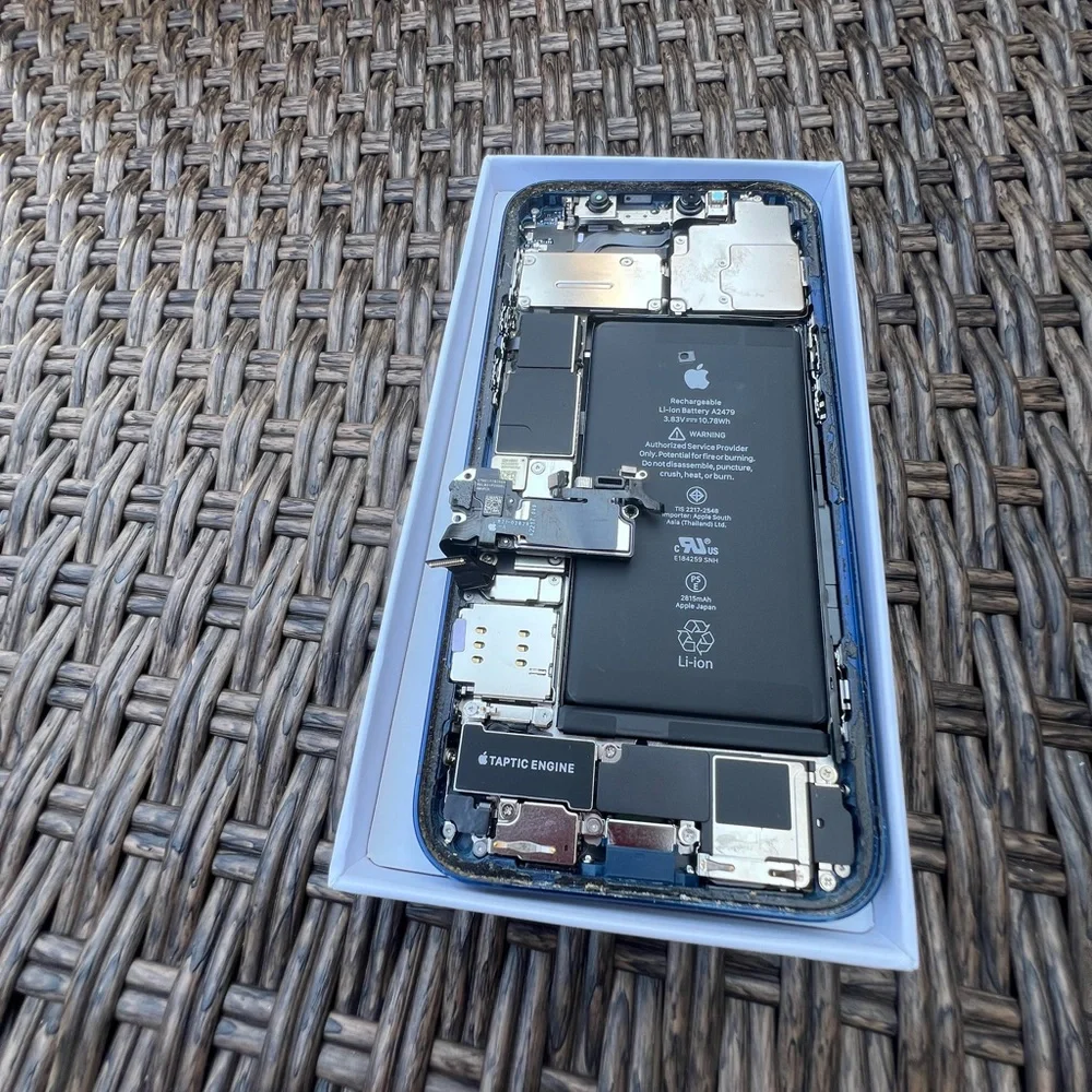 iPhone 12 Blue Back Frame Housing Replacement Apple OEM- Very Good Condition